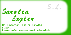 sarolta lagler business card